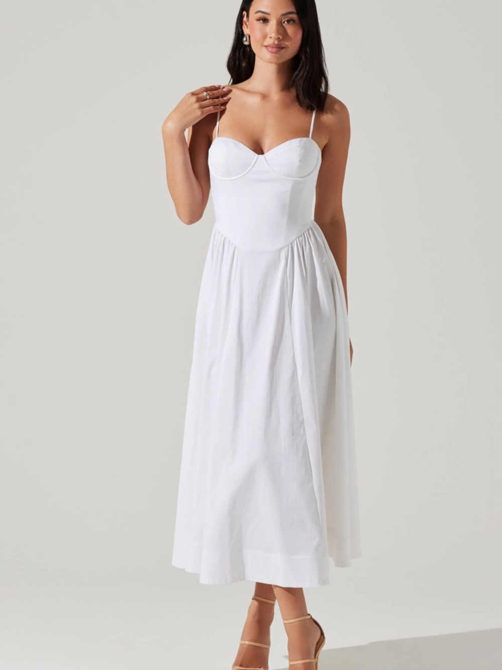 New w tag: $178 ASTR x REVOLVE Bellamy Bustier Midi Basque Waist Dress